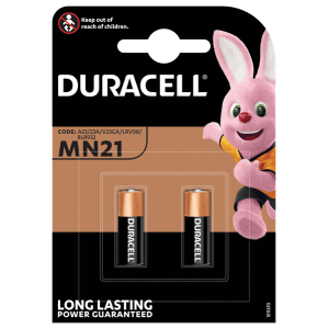 Duracell MN21 batteries, long-lasting power guaranteed.