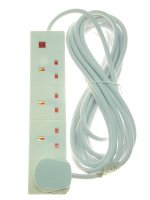 UK four-socket extension lead with long cable