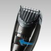 Electric hair trimmer with adjustable length settings.