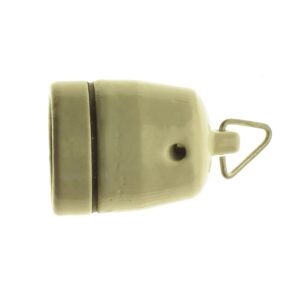 Vintage ceramic light pull with metal attachment