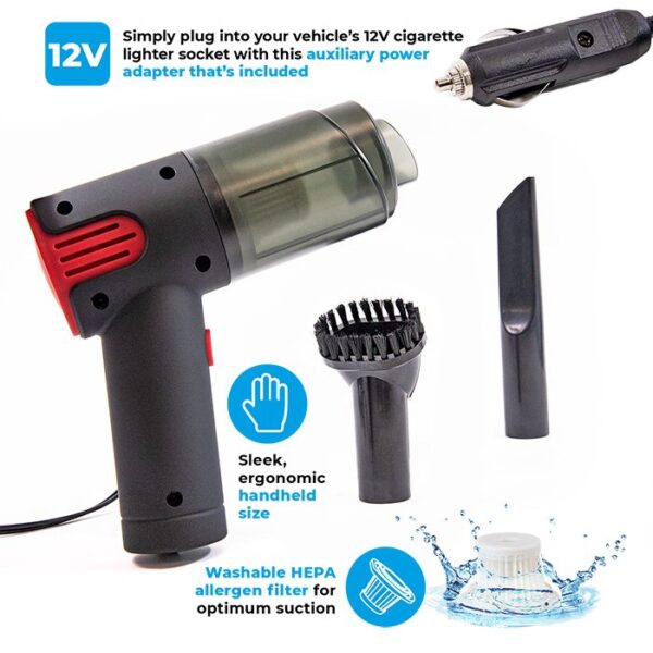 Simply Wet and Dry Hoover - 12v Compact Car Vacuum - Doran Electronics