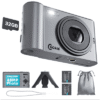 Digital camera kit with 32GB card and accessories.