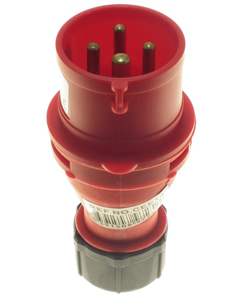 Redson Plug Socket Power Master 16 Amp 380V 3 Pin + Earth Red Plug - Doran Electronics